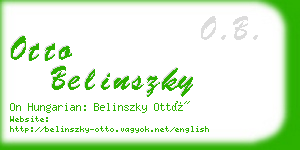 otto belinszky business card